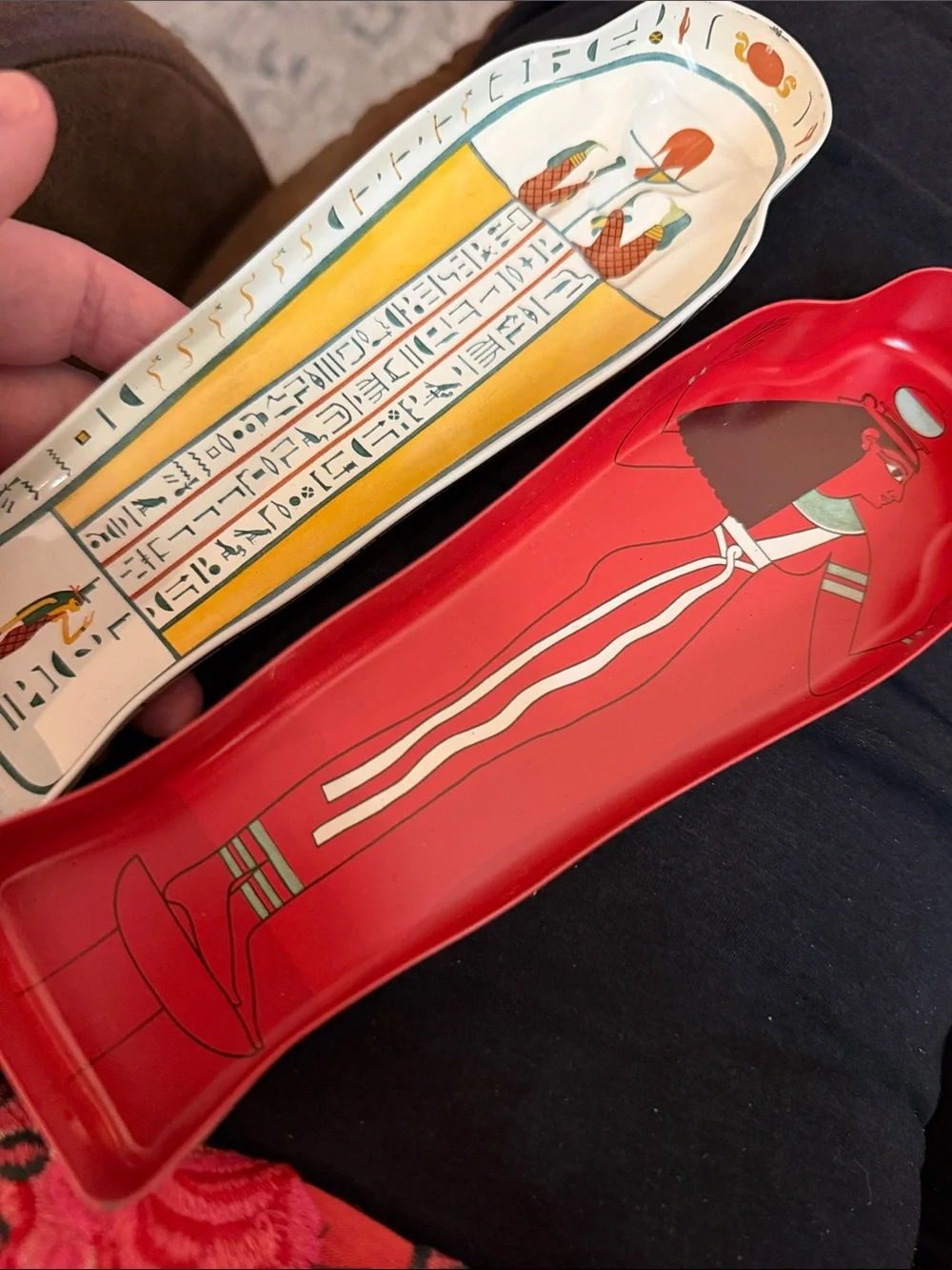 Vtg Egyptian Sarcophagus Metal Pencil Case
